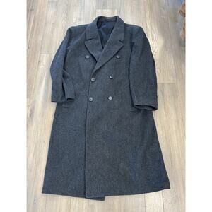 London Fog Men’s Wool Trenchcoat Size 40 Short, Gray, 100% Wool Made In USA